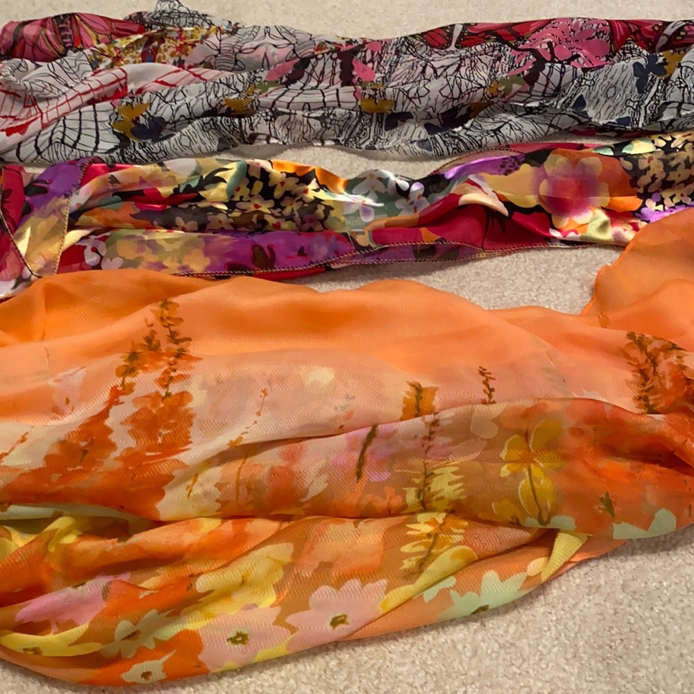 3 scarves- All so colorful and beautiful!